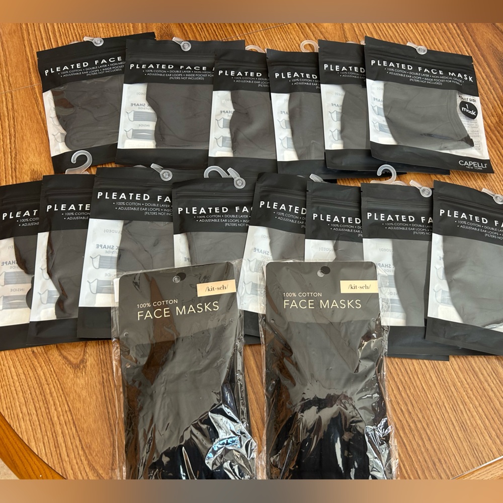 20 New Reusable Pleated Face Masks by Capelli